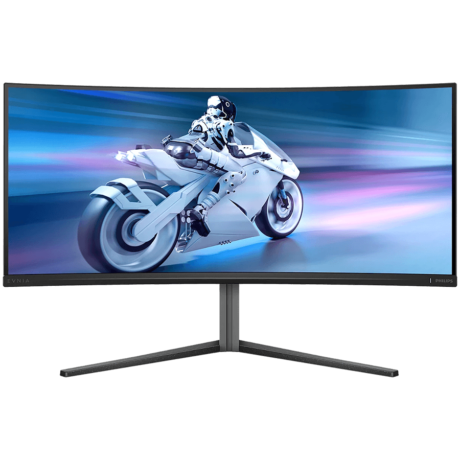 Philips Monitor Evnia 34M2C6500/00 34'' QD-OLED, 21:9, 3440x1440 (UltraWide QHD), 175Hz, 0.03ms, 250 cd/m² (SDR), 1000 cd/m² (HDR), 1,000,000:1, 2x HDMI 2.0, DisplayPort 1.4, 4x USB 3.2, Dark Slate Design, Adaptive-Sy