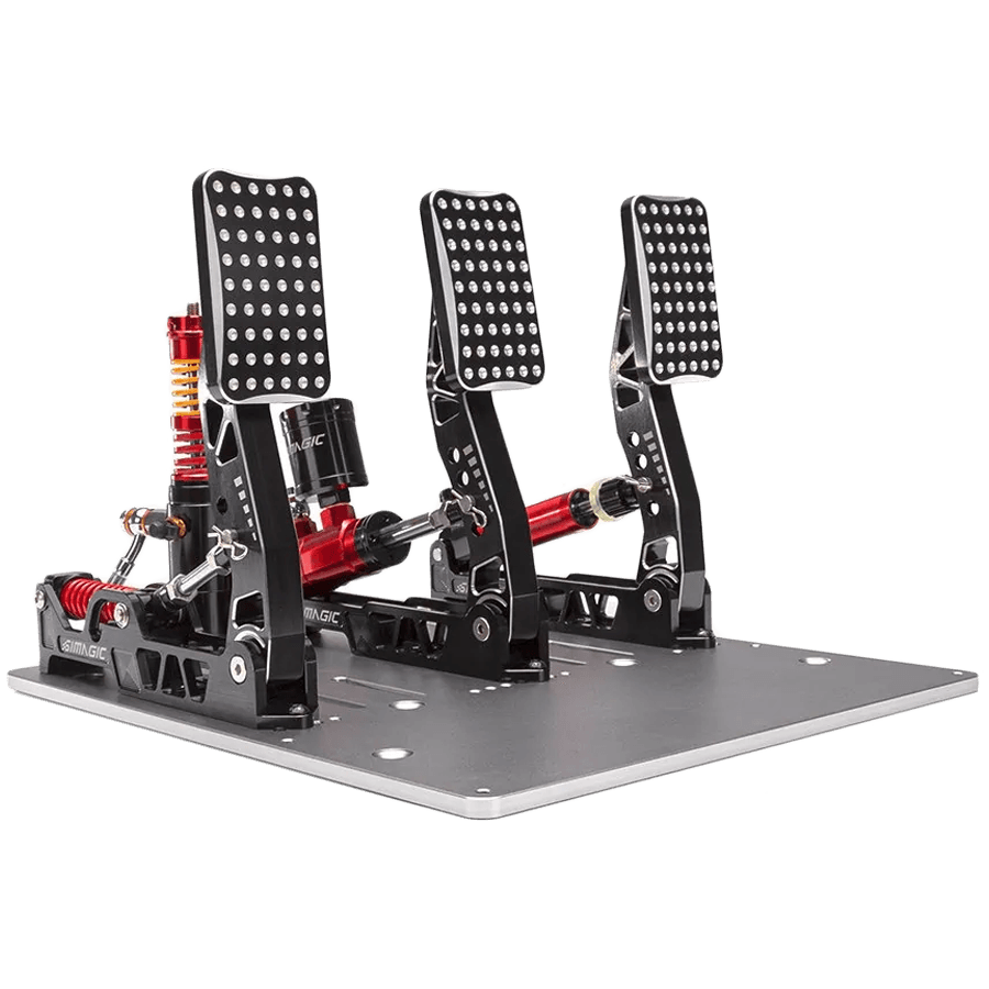 SIMAGIC Crimson Edition, Hydraulic Tri-pedal Set, 200kg Loadcell, Standard Throttle Plate. S310