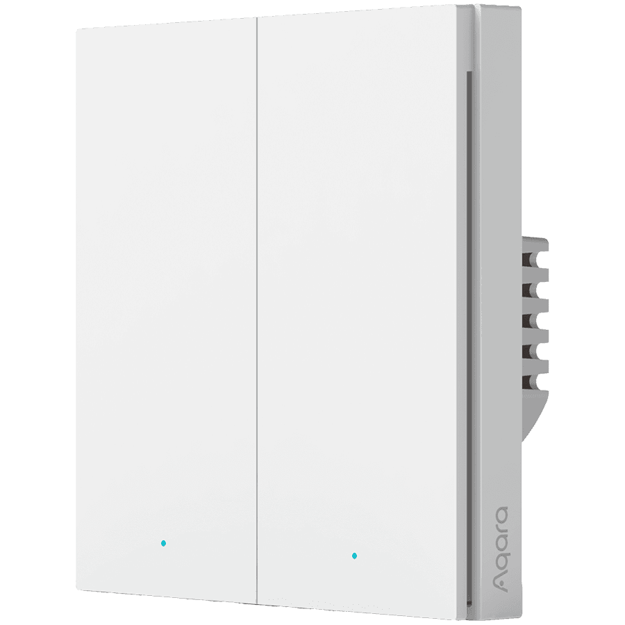 Aqara Smart Wall Switch H1 (no neutral, double rocker): Model No: WS-EUK02; SKU: AK072EUW01