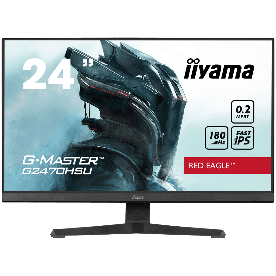 IIYAMA Monitor LED G2470HSU-B6 Fast IPS 1920 x 1080 @180Hz 0.2ms 300 cd/m² 1000:1 HDCP HDMI DP 4xUSB Hub 3.2 tilt