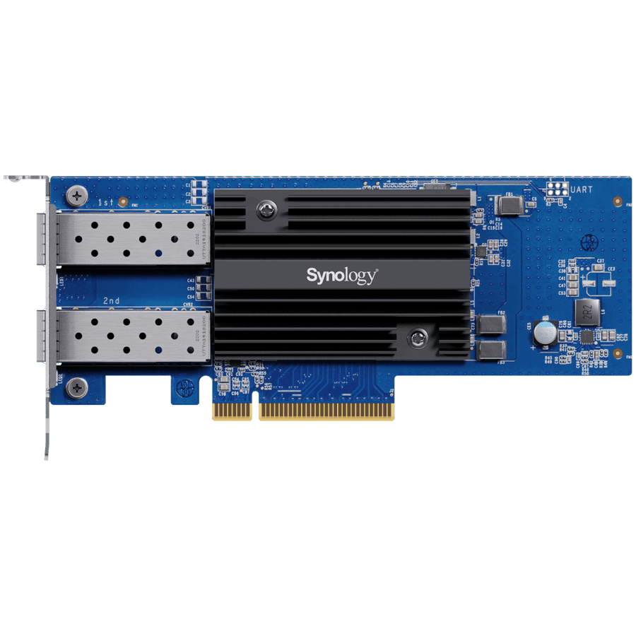 E10G30-F2Dual-port 10GbE SFP+ add-in card for Synology systems
