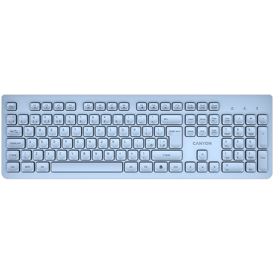 CANYON Keyboard HKB-W01 EN/AD AAA Wireless Blue