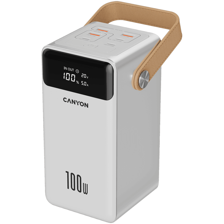 CANYON power bank OnPower 610 metal 60000 mAh PD100W White