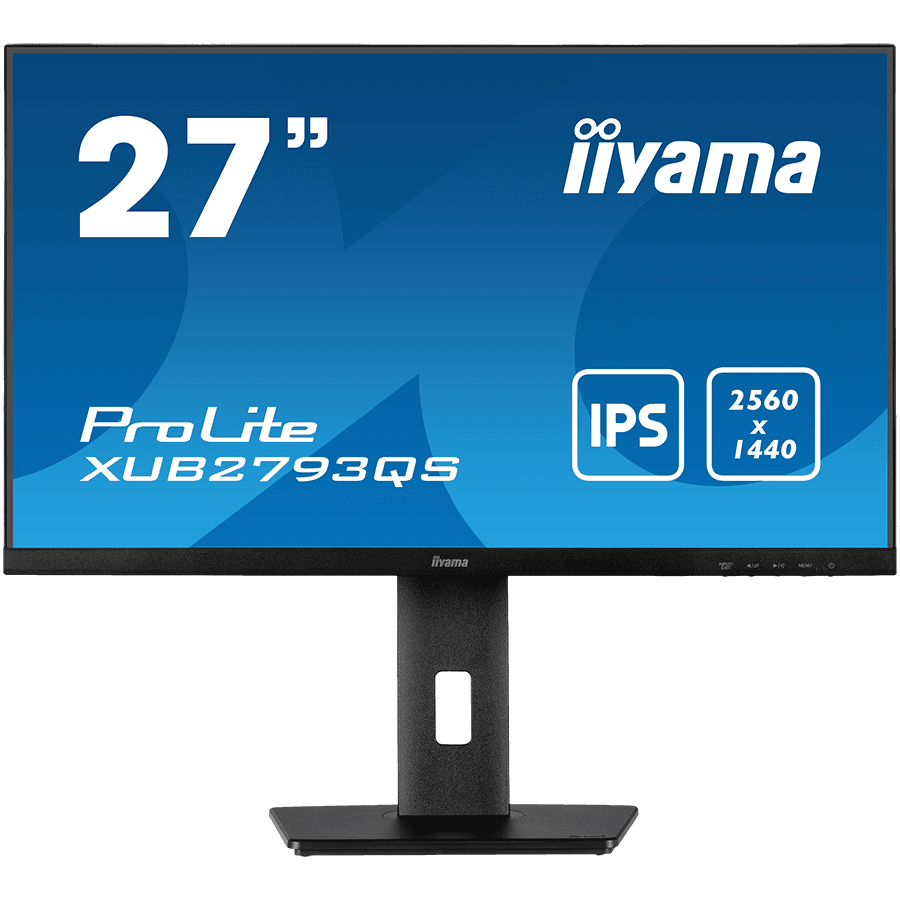 IIYAMA Prolite XUB2793QS-B7 Business Monitor - 68.5 cm (27''), WQHD (2560x1440), IPS LED, 100Hz, 300 cd/m², matte / black