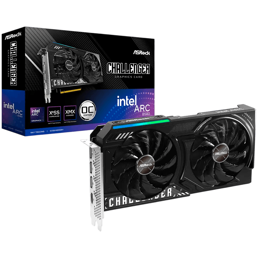 ASROCK Intel Arc B580 Challenger OC 12GB GDDR6 192-bit HDMI 3x DP