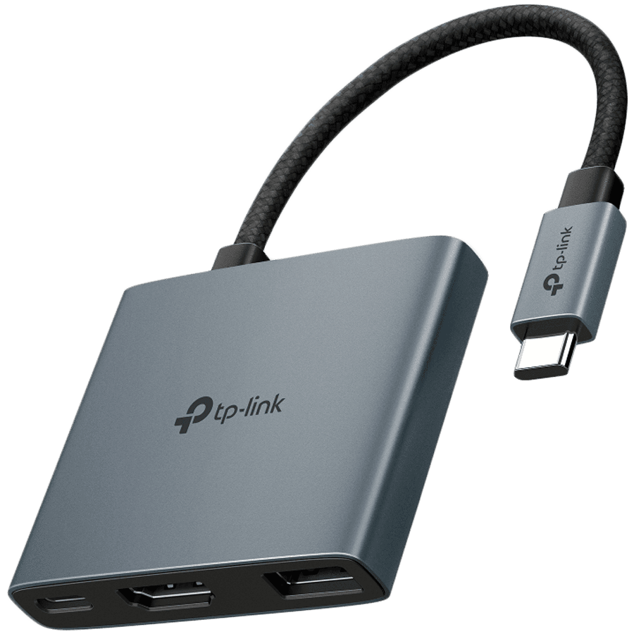 TP-Link UH3020C USB Type-C 3-Port Hub, 1 x USB-C Connector,1 x HDMI 4K 60Hz Port, 1 x USB-C PD 100W Port,1 x USB-A 3.0 Ports, Plug and Play, Self-storage for Connector, Fast Heat Dissipation, Flexible and Durable