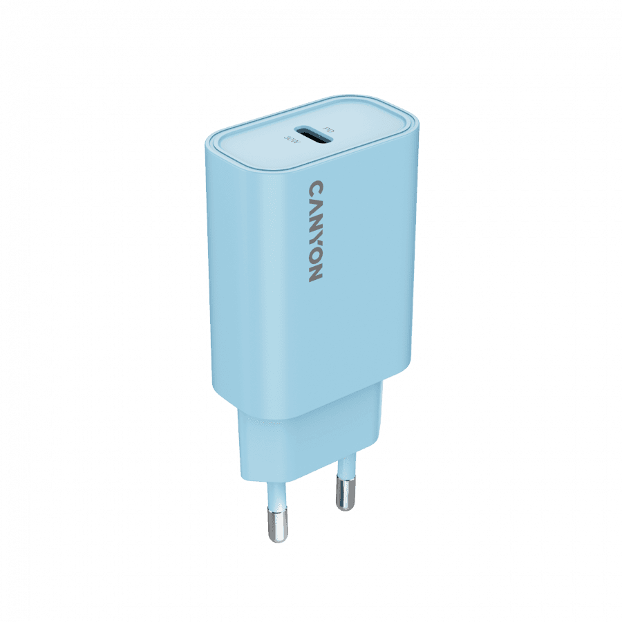 CANYON charger OnCharge 30CL Max Power 30W 1xPD EU Light Blue