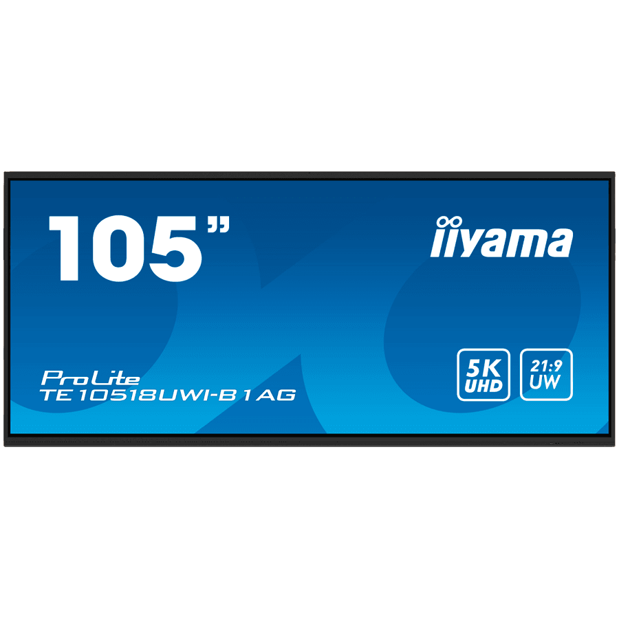105" UW5K 5120x2160 VA, Anti-Glare, 40-Points Touch, 450cd/m2, Metal, Fan-less, SP 2x 16W + 16W subwoofer, Mic Array 8x, HDMI 4x, HDMI-out, USB-C 2x up to 100W PD, mini-jack, S/PDIF, LAN 2x, RS232C, iiWare,WiFi/BT, VESA 1000x400, OPC slot, Android 13