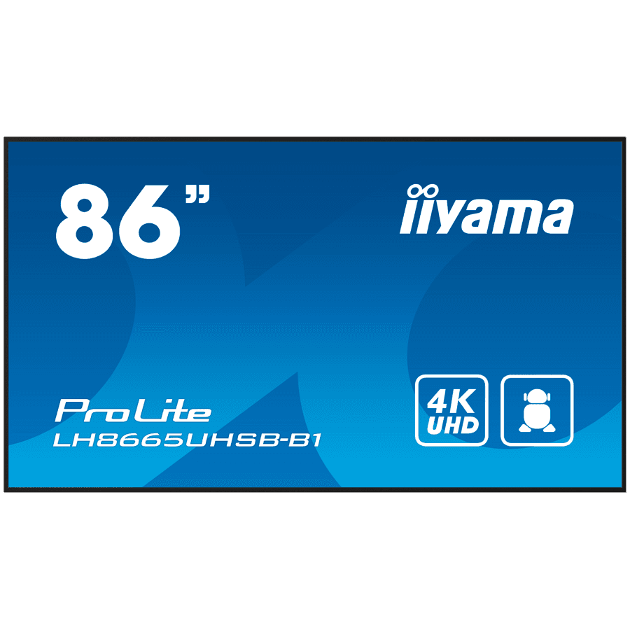 iyama ProLite LH8665UHSB-B1 - 86" Diagonal Class LED-backlit LCD display digital signage Android 4K UHD (2160p) 3840 x 2160 black