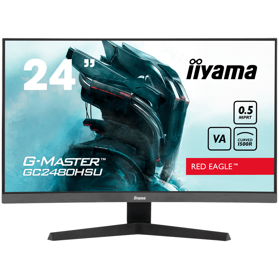 IIYAMA Monitor LED GC2480HSU-B1 23.6" VA Curved 1920 x 1080 180Hz 300 cd/m 3000:1 HDMI DP USB HUB Tilt
