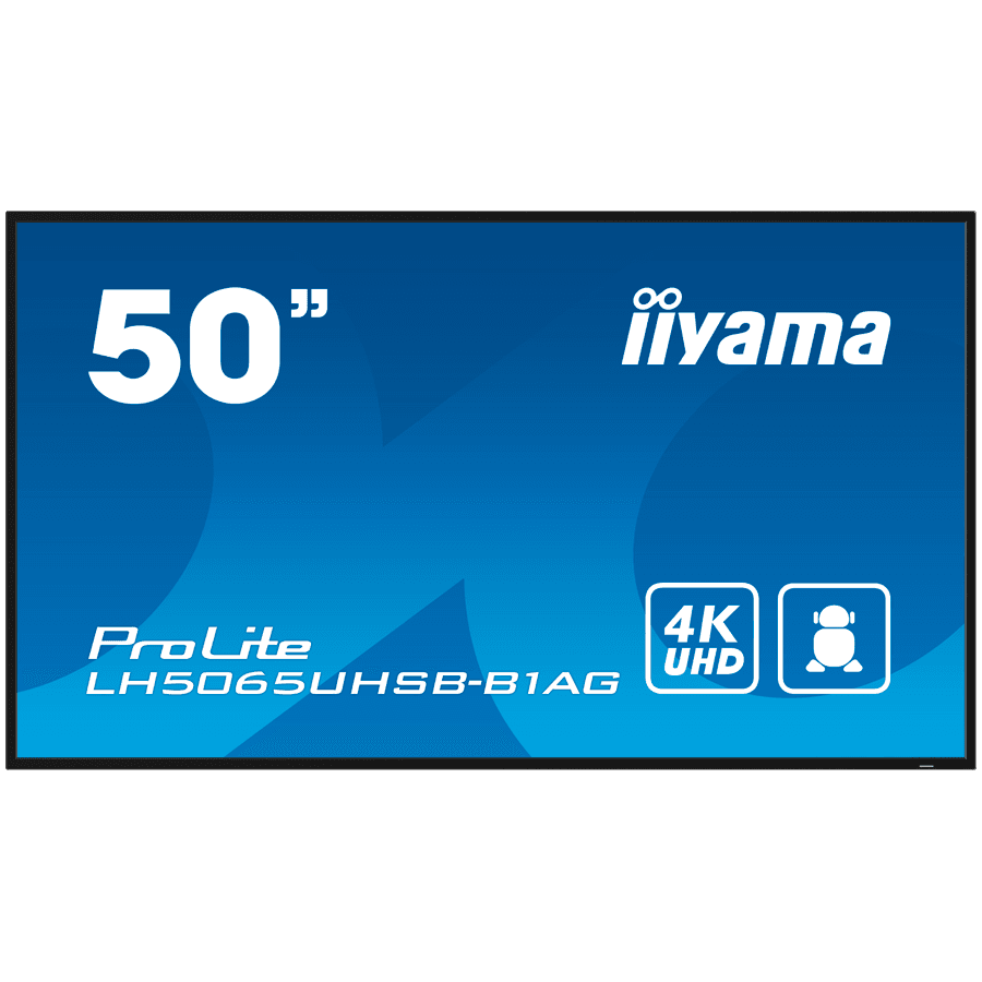 50" 3840x2160, UHD VA, Haze 25%, 800cd/m2, Signal FailOver, SP 2x 10W, HDMI 2x, DisplayPort, USB 2.0 x2, WiFi, LAN, Media Play USB Port, Control LAN / RS232C, iiSignage2 (CMS/DMS), E-Share, Android 11 OS, 24/7, VESA (400x400)