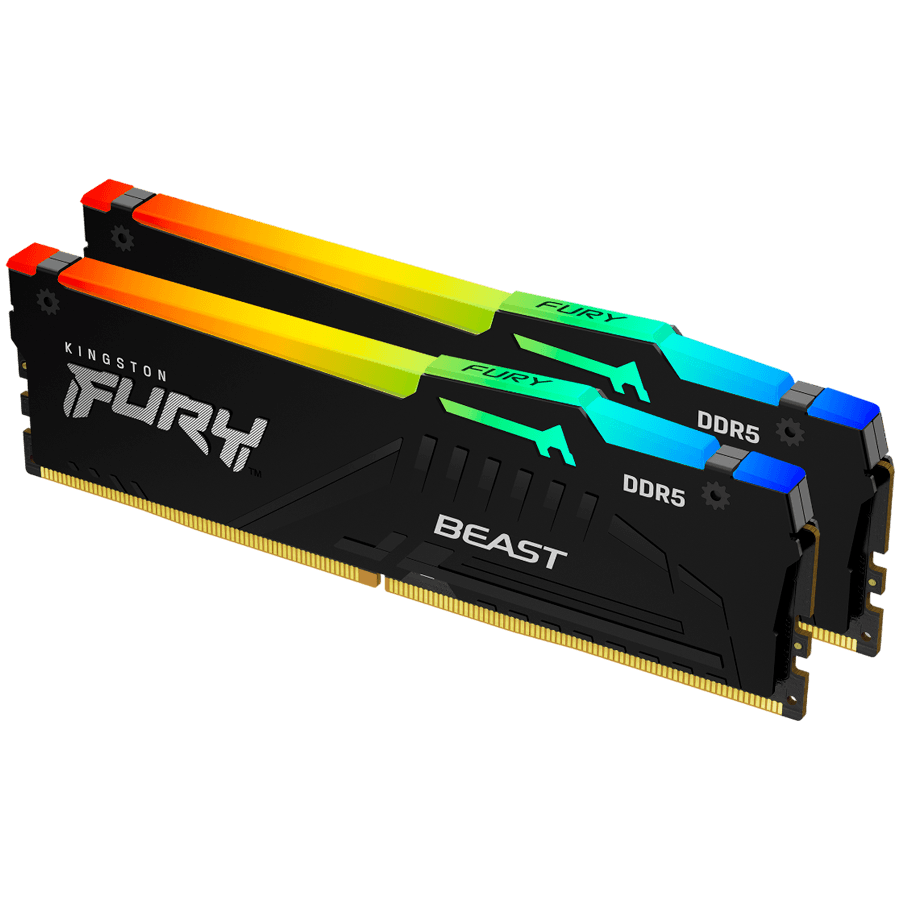 Kingston 64GB 6000MT/s DDR5 CL30 DIMM (Kit of 2) FURY Beast RGB EXPO