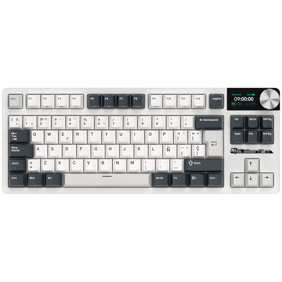 ROYAL KLUDGE RK S85 White Night Gaming Keyboard Beige switch
