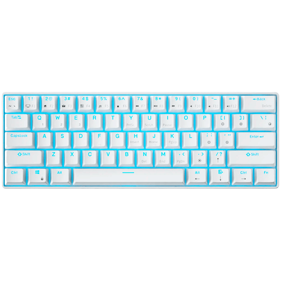 ROYAL KLUDGE RK61 White Gaming Keyboard Red switch