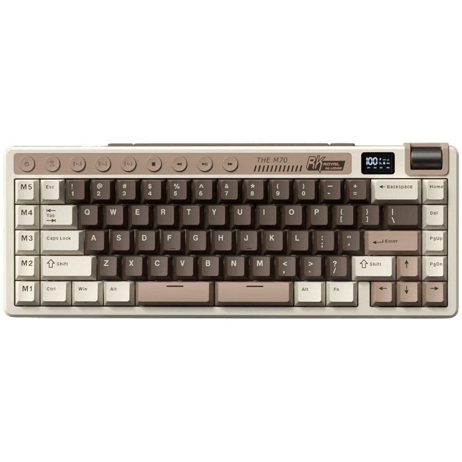 ROYAL KLUDGE RK M70 Mocha Grey Gaming Keyboard Beige switch