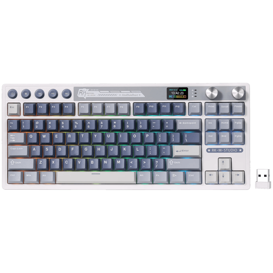 ROYAL KLUDGE RK M87 Ocean Blue Gaming Keyboard Beige switch