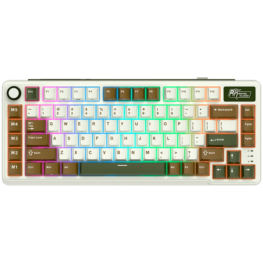ROYAL KLUDGE RK L75 Palm Green Gaming Keyboard Beige switch