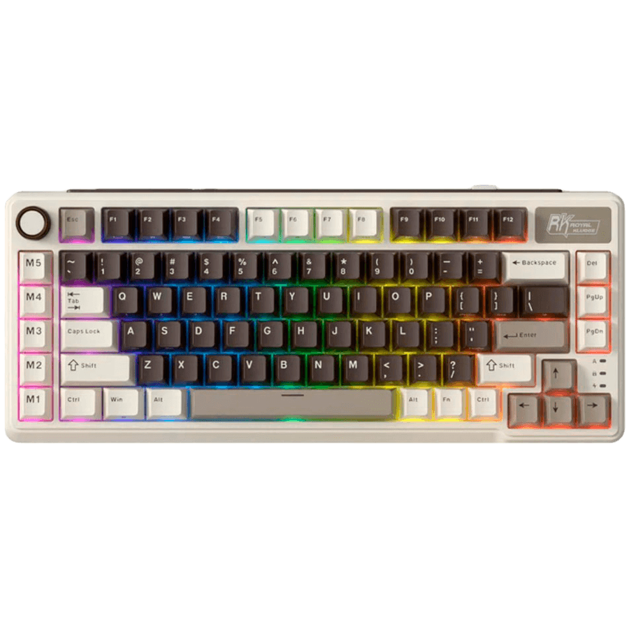 ROYAL KLUDGE RK L75 Mocha Grey Gaming Keyboard Cream switch