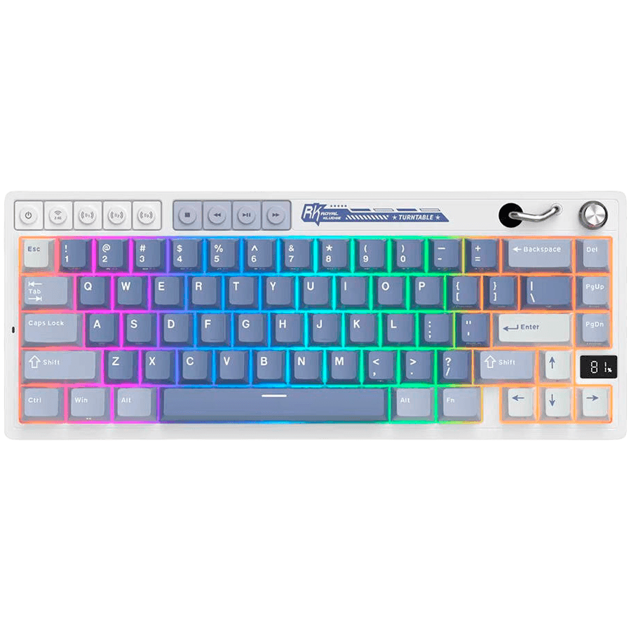ROYAL KLUDGE RK M65 Ocean Blue Gaming Keyboard Beige switch