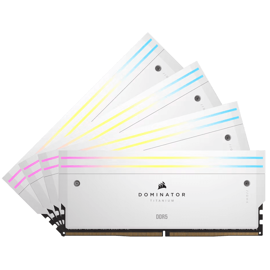 CORSAIR DOMINATOR TITANIUM 64GB (4 x 16GB) DDR5 6400 CL32-40-40-84 1.40V Intel XMP - WHITE