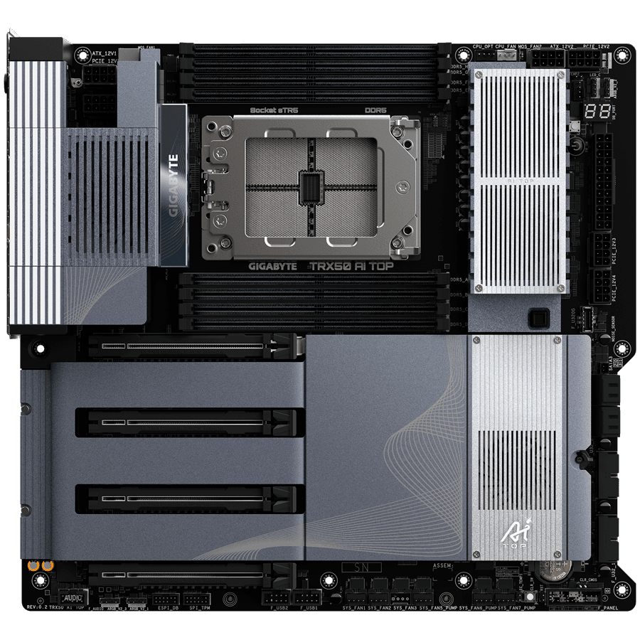 GIGABYTE TRX50 AI TOP 2B, sTR5, AMD Ryzen Threadripper PRO 7000 CPUs, 8x DDR5, ATX