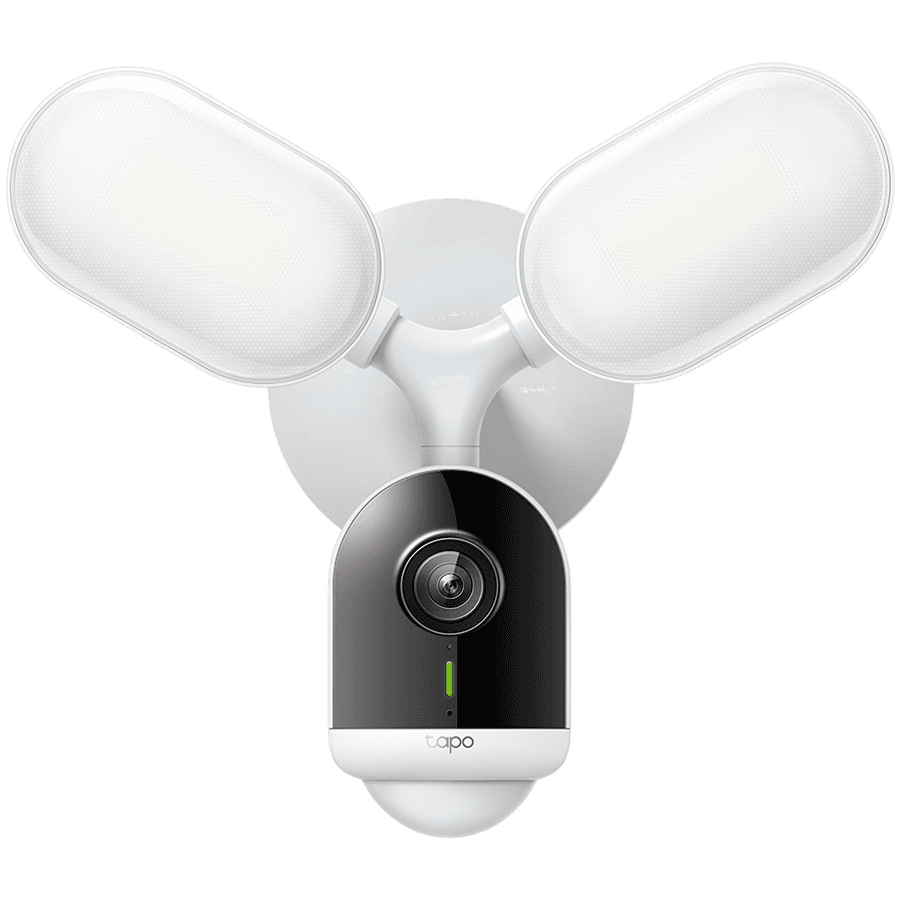 Tapo C720 Smart Floodlight Camera, 2K QHD Color Night Vision, 2 Floodlights, Night Vision: 850 nm IR LED (98 ft /29.9 m) Full-Color Night Vision, 1 MicroSD Card Slot (Up to 512GB)