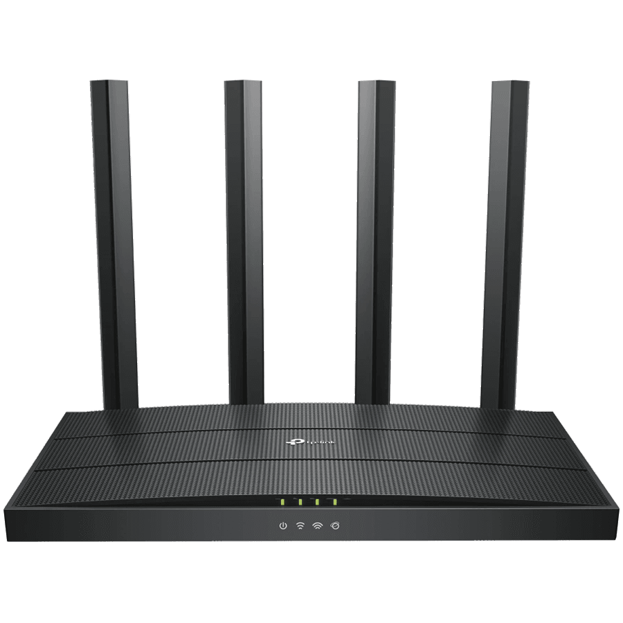TP-Link Archer AX12 AX1500 Dual-Band Wi-Fi 6 Router, 300 Mbps at 2.4 GHz + 1201Mbps at 5 GHz, 4× Antennas, 1GHz Dual Core CPU, 1× G WAN Port + 3× G LAN Ports, 1024-QAM, OFDMA,Tether App,WPA3,AP Mode,IPv6 Support,IPTV, Beamforming,VPN server