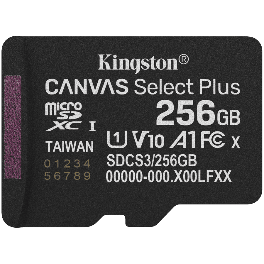 KINGSTON 256GB micSDXC Canvas Select Plus Gen3 150R A1 w/o ADP
