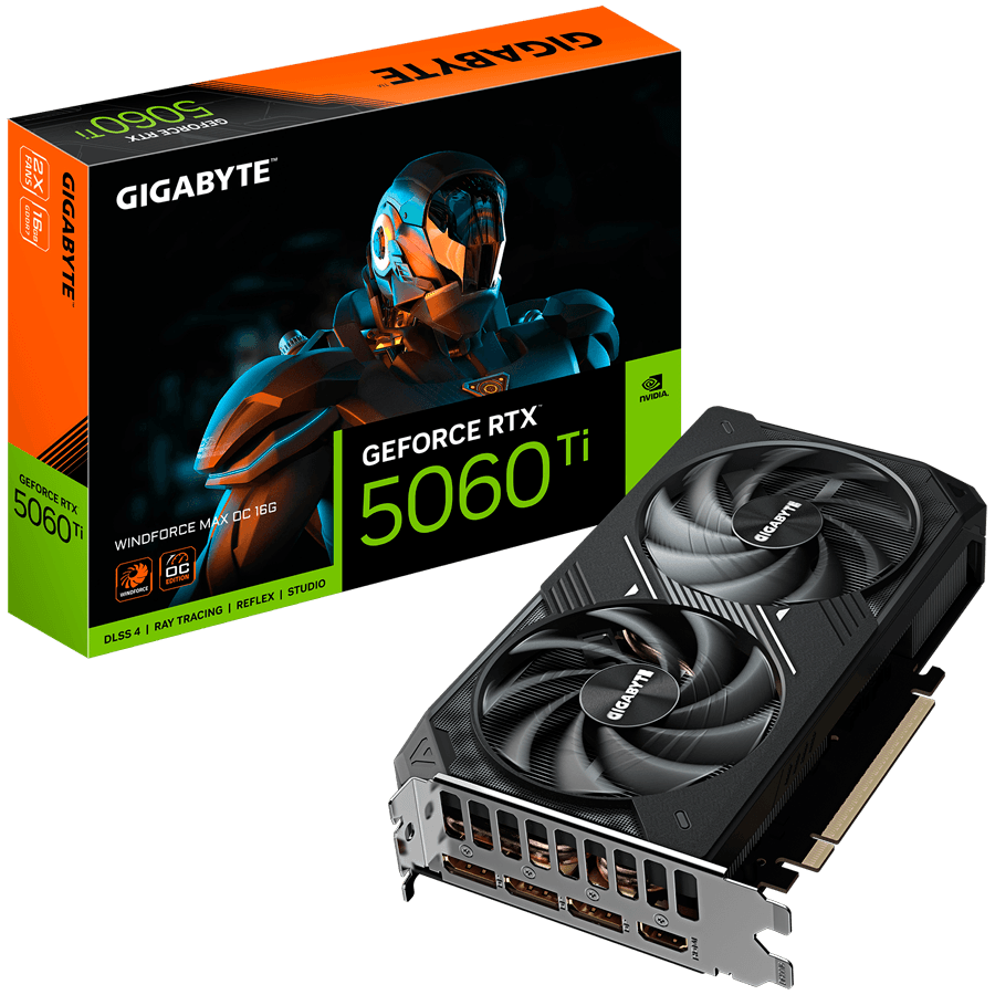 GIGABYTE Video Card NVidia GeForce RTX 5060 Ti WINDFORCE MAX OC 16G, 16GB GDDR7, PCI-E 5.0, 3xDP, 1xHDMI