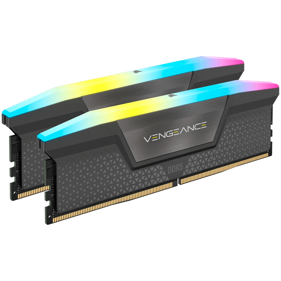 CORSAIR VENGEANCE RGB DDR5 32GB (2 x 16GB) DDR5 6400 CL32-40-40-84 1.40V Intel XMP & AMD EXPO - GREY
