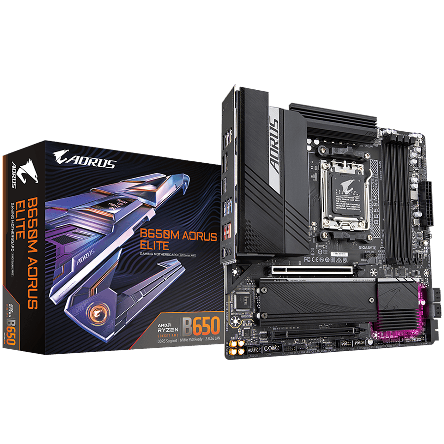 GIGABYTE B650M AORUS ELITE, AM5, 4x DDR5, mATX