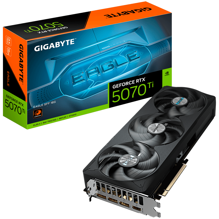 GIGABYTE Video Card NVIDIA GeForce RTX 5070 Ti EAGLE SFF 16G, 16GB GDDR7, 256bit, PCI-E 5.0