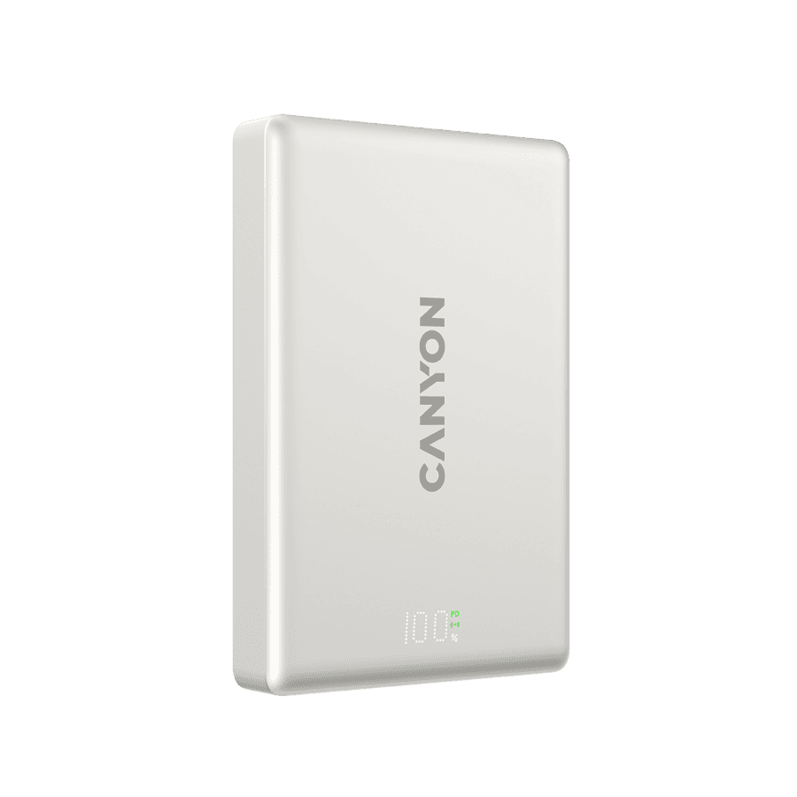 CANYON magnetic power bank OnPower 511 PD20W 10000mAh Aluminium Star Sivi