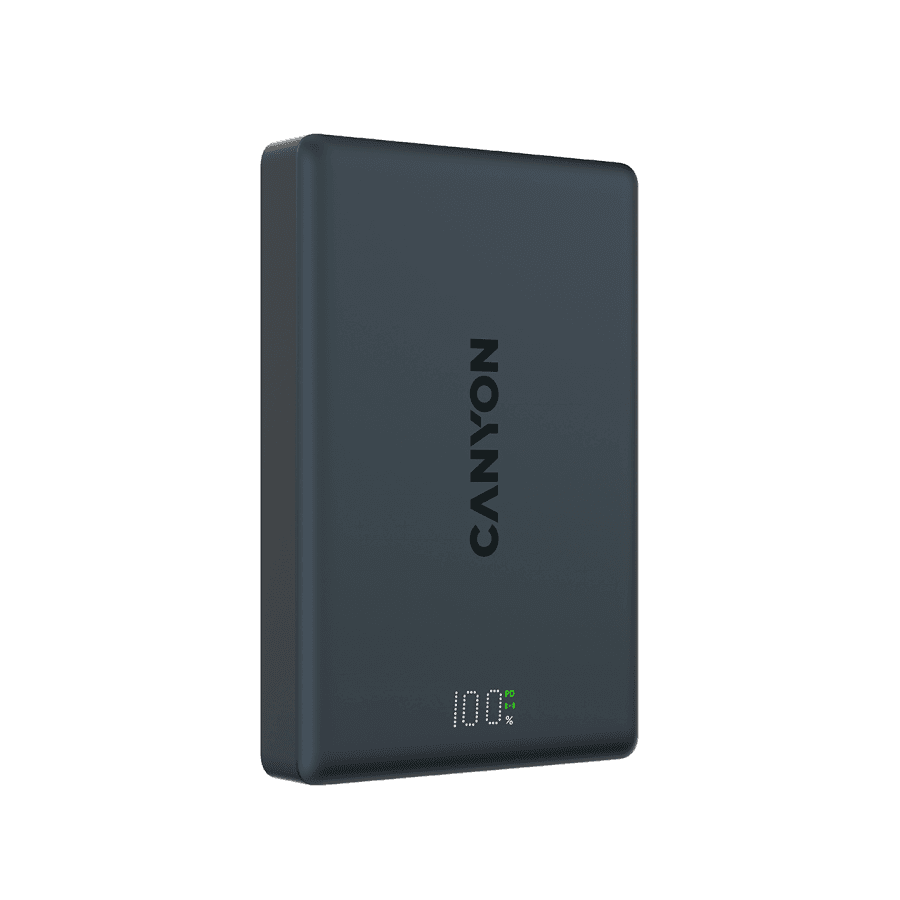 CANYON magnetic power bank OnPower 511 PD20W 10000mAh Aluminium Interstellar Crni