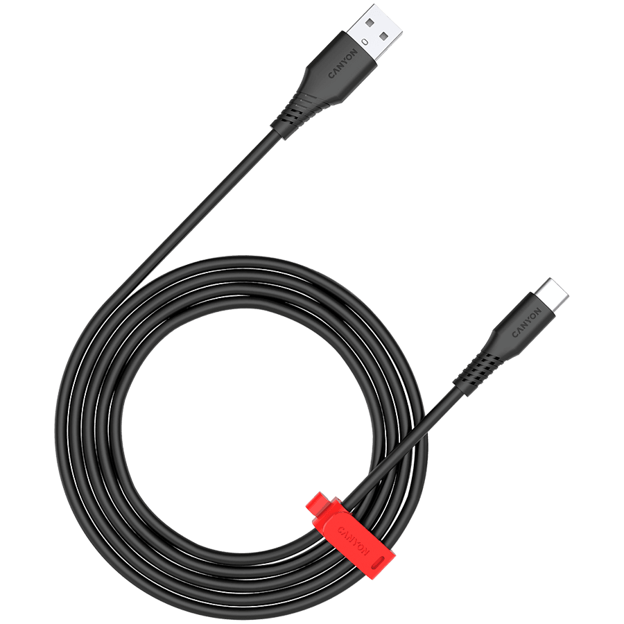 CANYON cable Onwire 18TP USB-A to USB-C 2m,18W TPE 2m Black