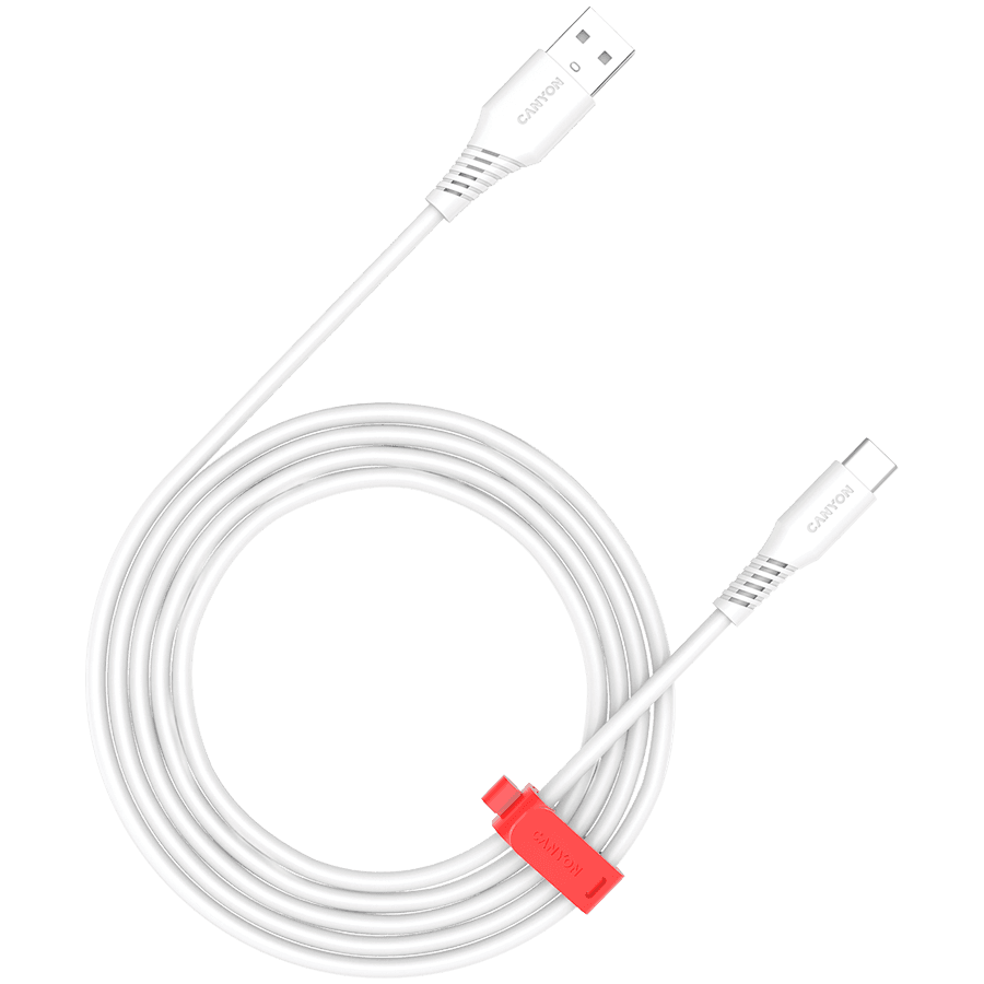 CANYON cable Onwire 18TP USB-A to USB-C 2m,18W TPE 2m White