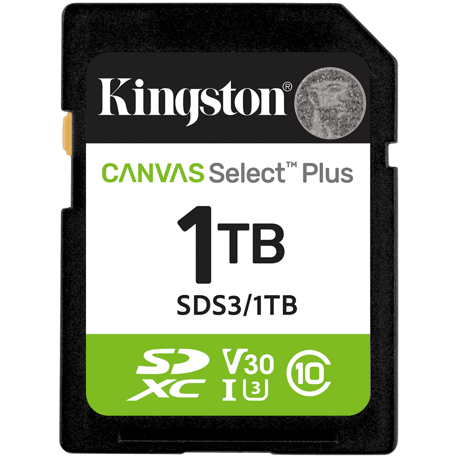 KINGSTON 1TB SDXC Canvas Select Plus Gen3 150MB/s C10 UHS-I U3 V30