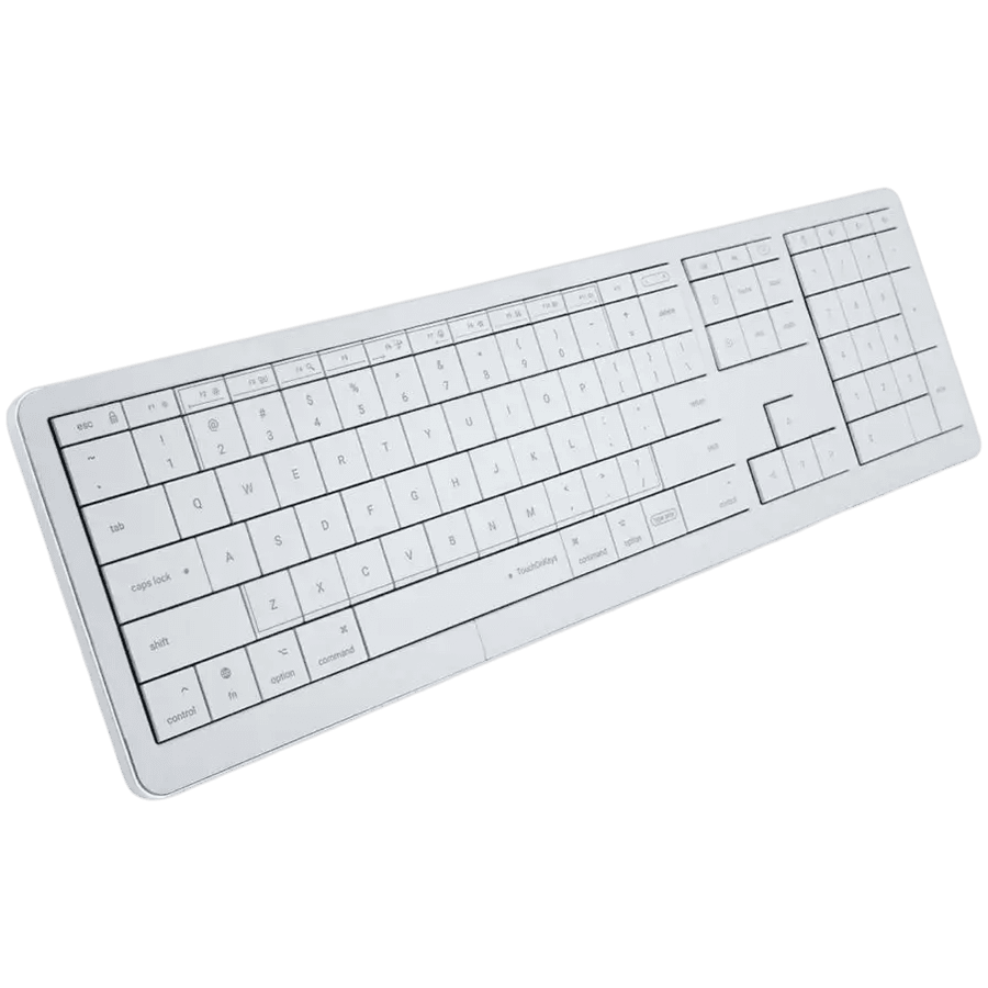 CLEVETURA CLVX 1 Touch-On-Keys AI Bežična Tipkovnica, ANSI US Mac raspored, Aluminijsko kućište, Interaktivni RGB, podrška za Mac/iPad/AppleTV/PC