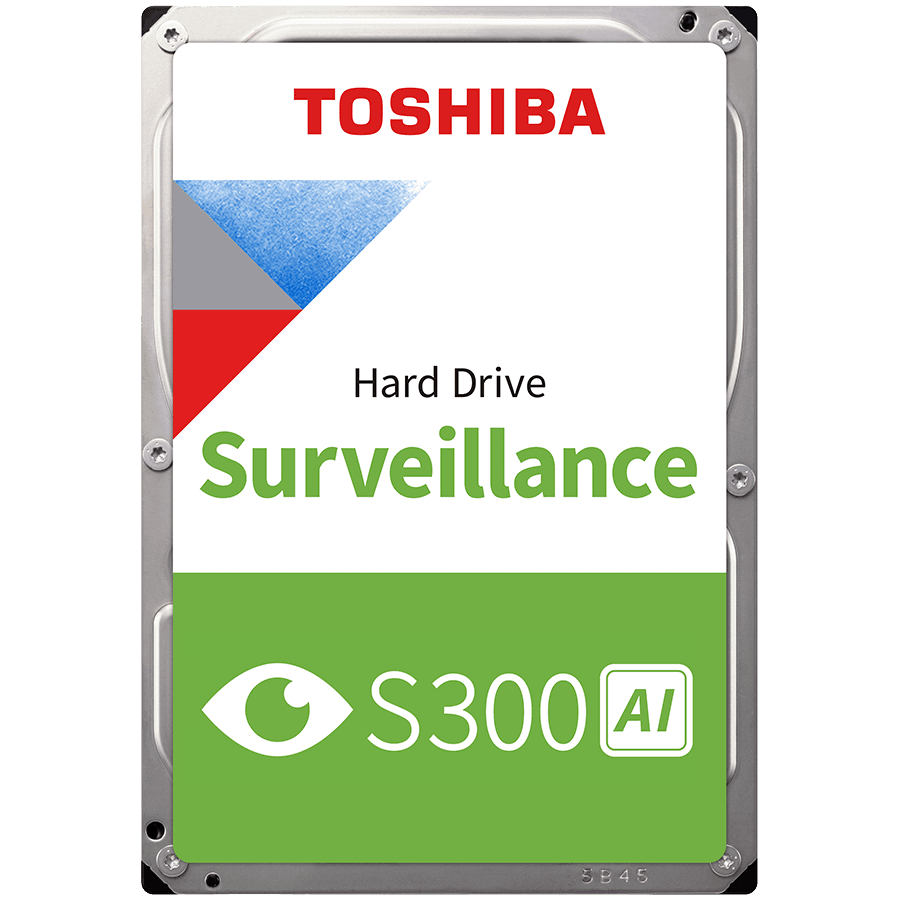 HDD Video Surveillance TOSHIBA S300 AI 24TB CMR, 3.5'', 1024MB, 7200RPM, SATA, 64 cameras, 24/7, TBW: 550