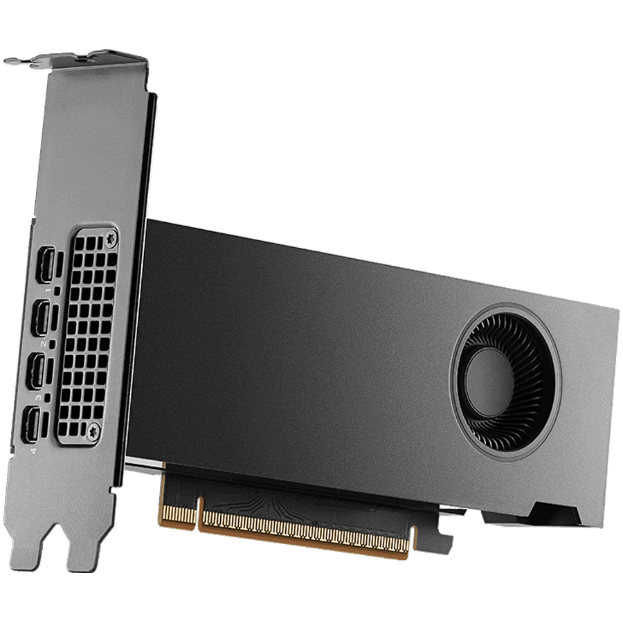 NVIDIA RTX 2000 PRO Blackwell PCI-Express x16 Gen 4.0, Dual Slot, 16 GB GDDR6 ECC 128-bit, HDCP 2.2 and HDMI 2.0 support with opt. Adapter