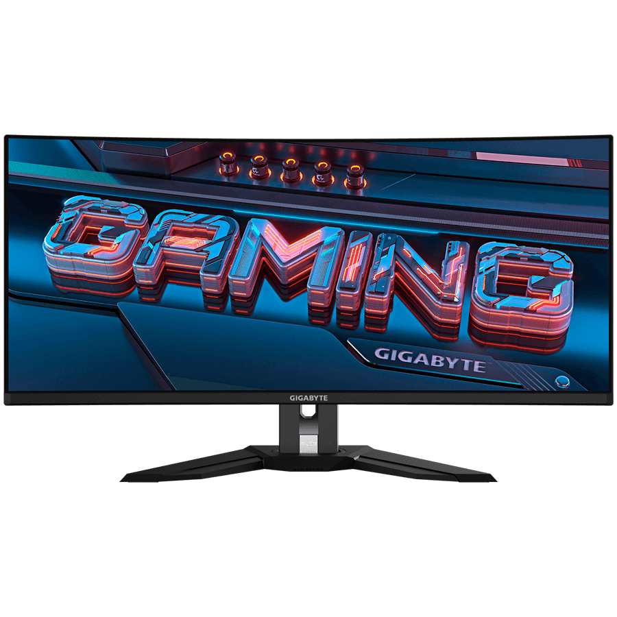 Gigabyte MO34WQC2 EK, 34" 3440 x 1440 (WQHD), QD-OLED, 0.03ms GTG, 240Hz, HDR True Black 400, ClearMR 13000, HDMI, DP, USB Type C, USB 3.2, Speakers, Tilt, Swivel, Height adjustment, VESA