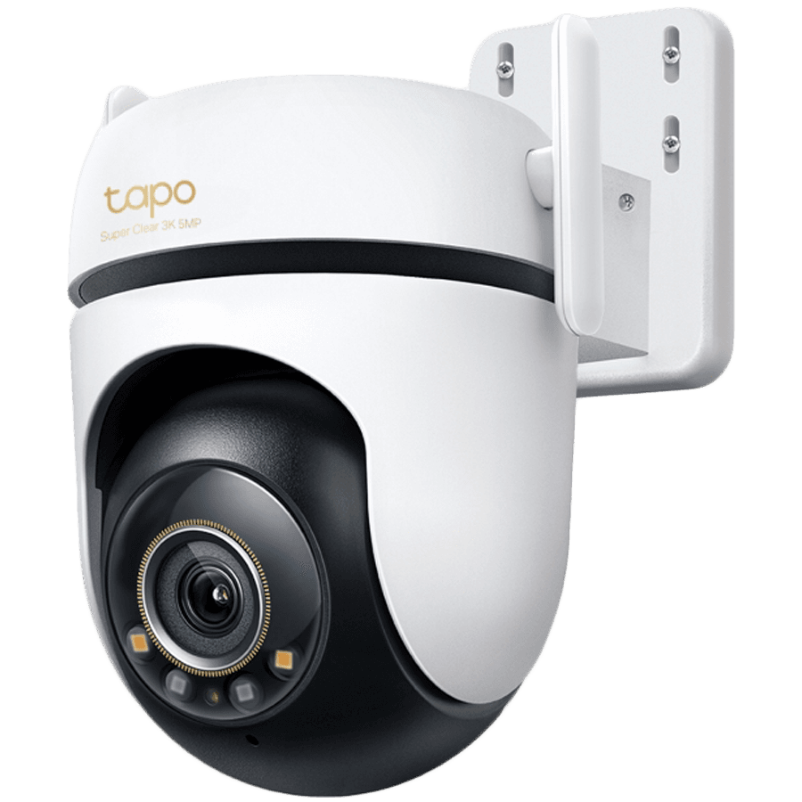 TAPO C530WS Outdoor Pan/Tilt Security Wi-Fi Camera, 3K 5MP (2880x1620), 2.4 GHz, 2 Ext. Antennas, 1 Eth. Port, Pan/Tilt, Starlight Colour Night Vision, Smart AI Detection and Notif., Sound and Light Alarm, Voice Control, microSD Card up to 512GB