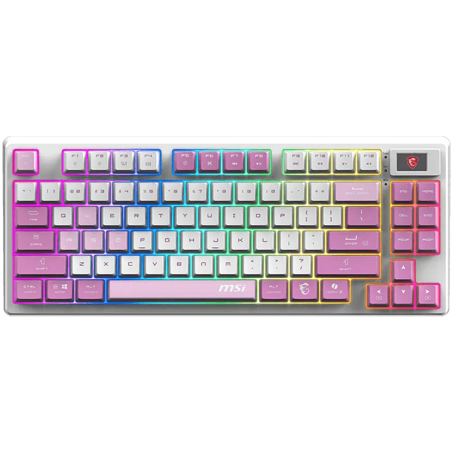 MSI Gaming Keyboard FORGE GK600 TKL WIRELESS VIOLET, Wireless, Mechanical Linear Switch, PBT keycaps, Anti-ghosting