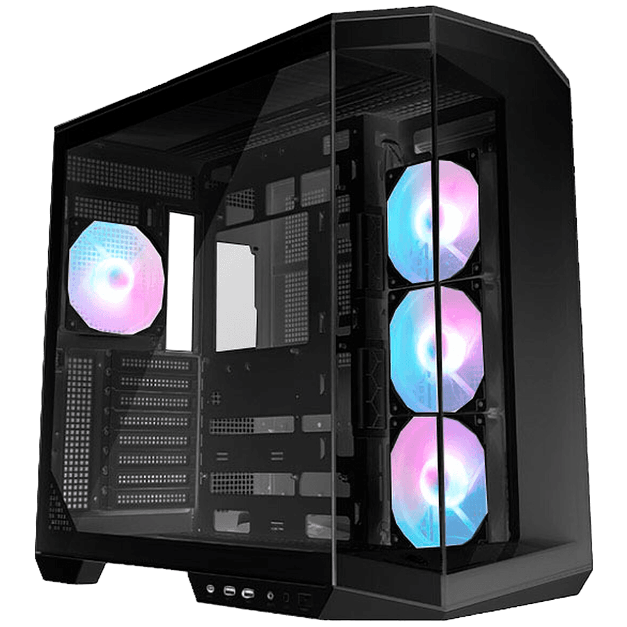 Chassis MSI MAG PANO 100R PZ, ATX, Mid Tower, 4x Pre-installed ARGB Fan, 518.7 x 290 x 482mm, Black