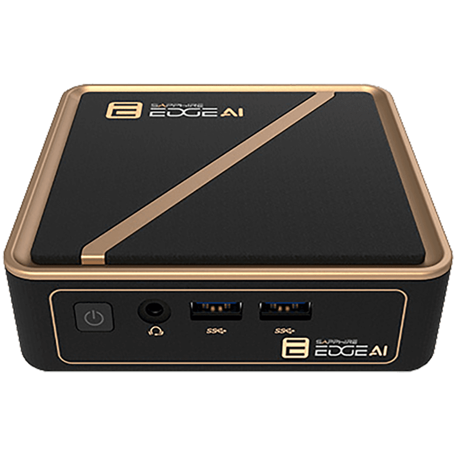 SAPPHIRE EDGE AI 350 BAREBONE WITH WIFI / BT MODULE, VESA MOUNT, POWER ADAPTER AND POWER CORD W/O SSD AND MEMORY