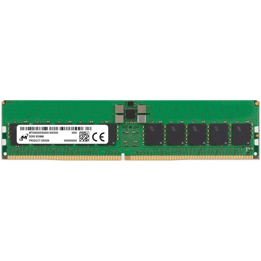 Micron 96GB 12GX80 DDR5 SDRAM MODULE COMMERCIAL STD GREEN 12V RDIMM