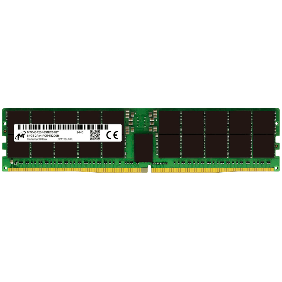 MICRON DDR5 RDIMM 64GB 2Rx4 6400 CL52 (16Gbit) (Tray)