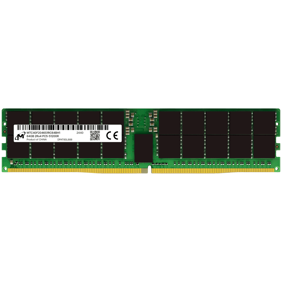MICRON DDR5 RDIMM 64GB 2Rx4 6400 CL52 (16Gbit) (Tray)