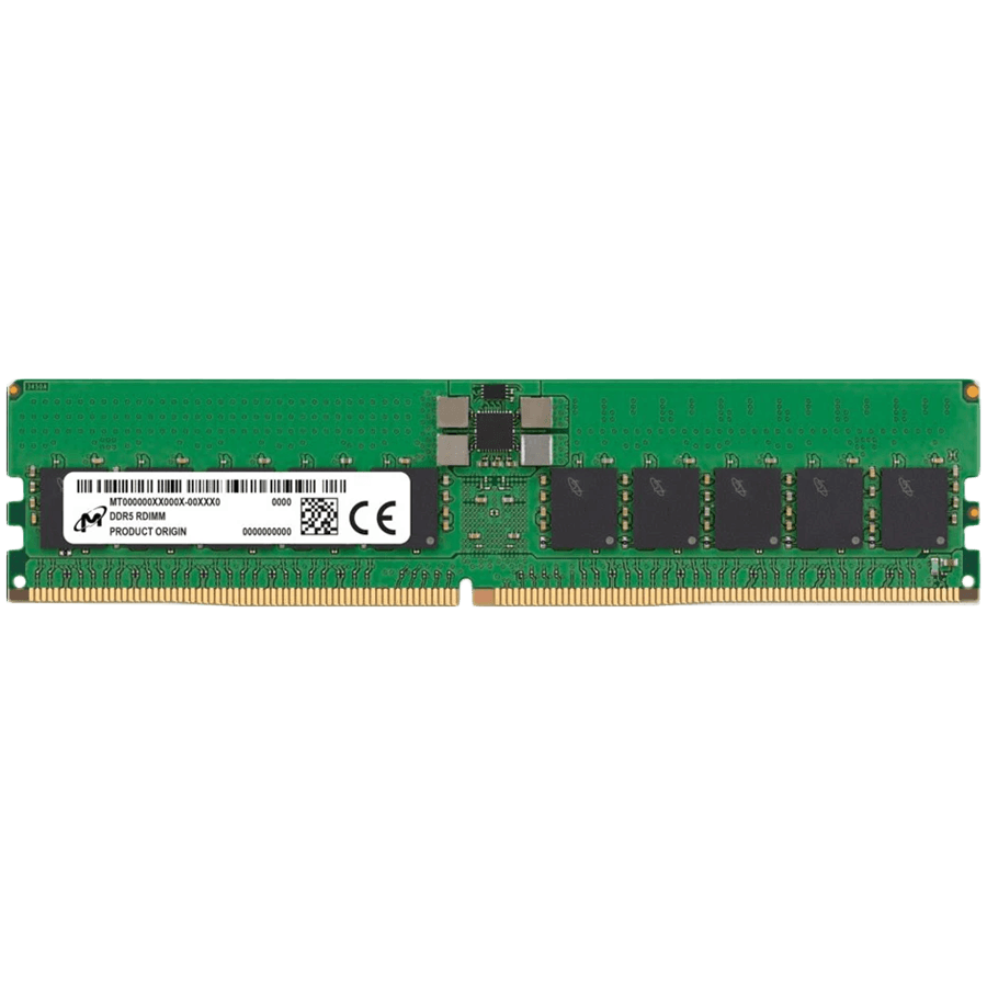 MICRON 64GB DDR5-6400 RDIMM 2Rx4 PC5-51200 CL52 1.1V/(12V ext.) ECC (Single)