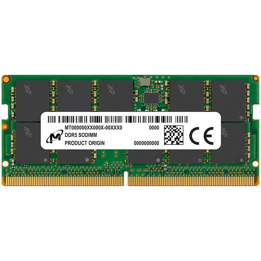 MICRON DDR5 ECC SODIMM 16GB 1Rx8 5600 CL46 (16Gbit) (Single Pack)